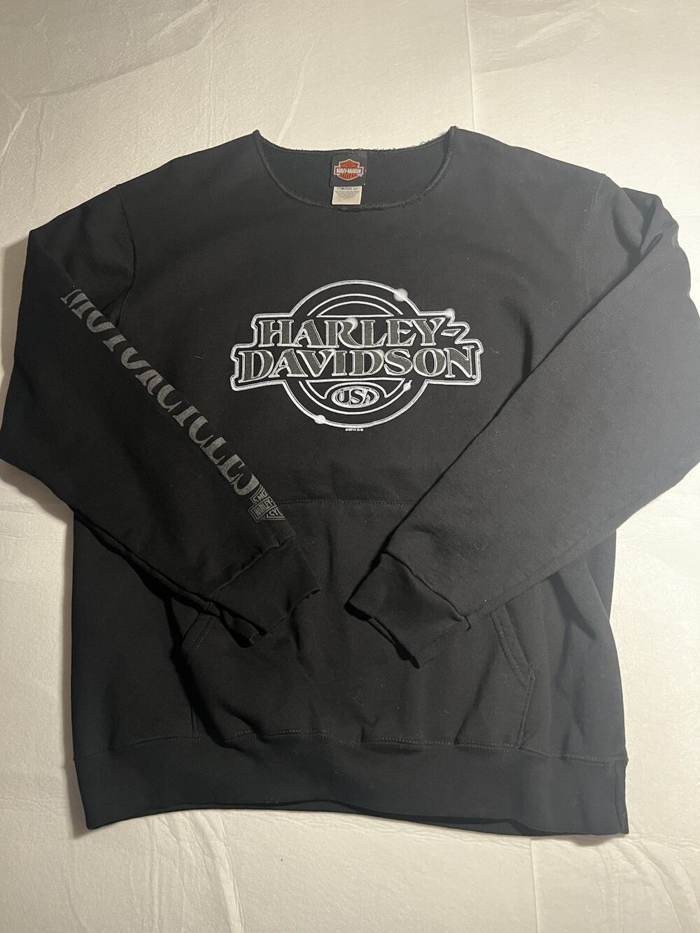 Harley Davidson Lucky Fort Wayne Indiana Sweatshirt Men’s L Black 2013 Biker